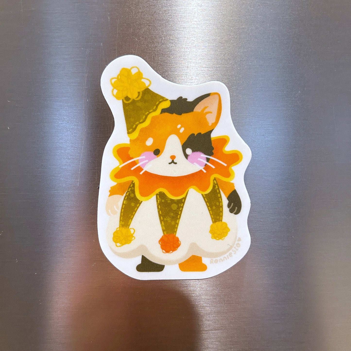 Calico Clown Cat - Magnet