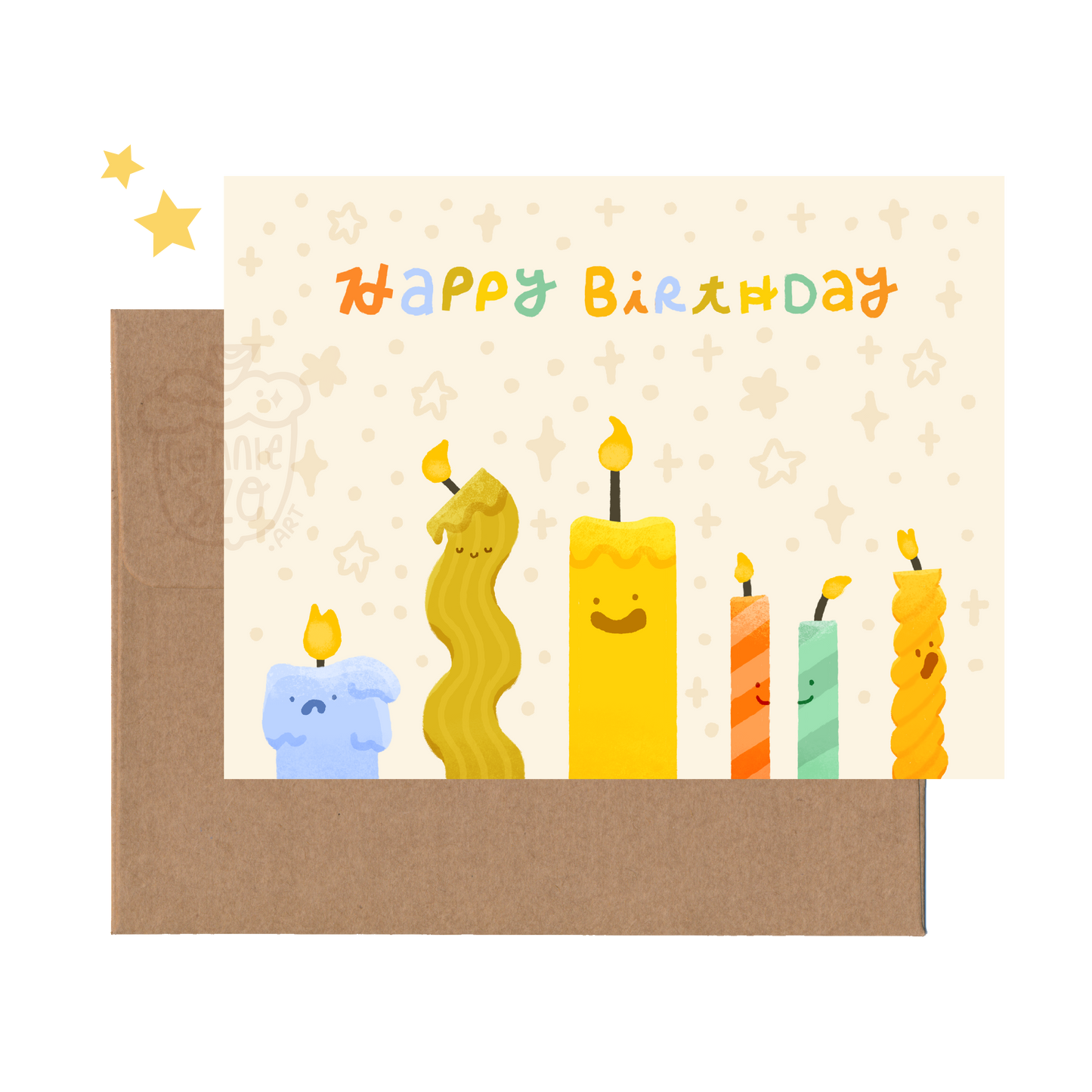 Happy Birthday Candles Greeting Card