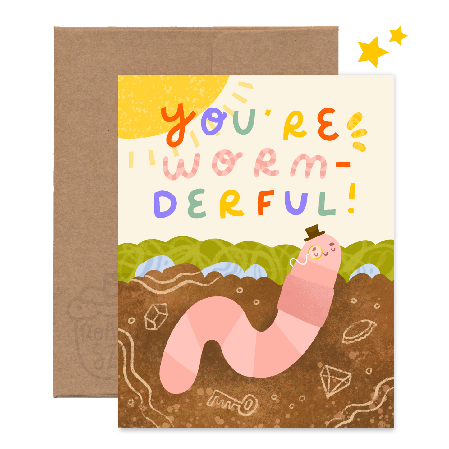 You're Worm-derful Greeting Card