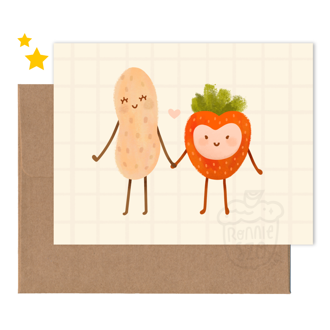 Strawberry and Peanut Card