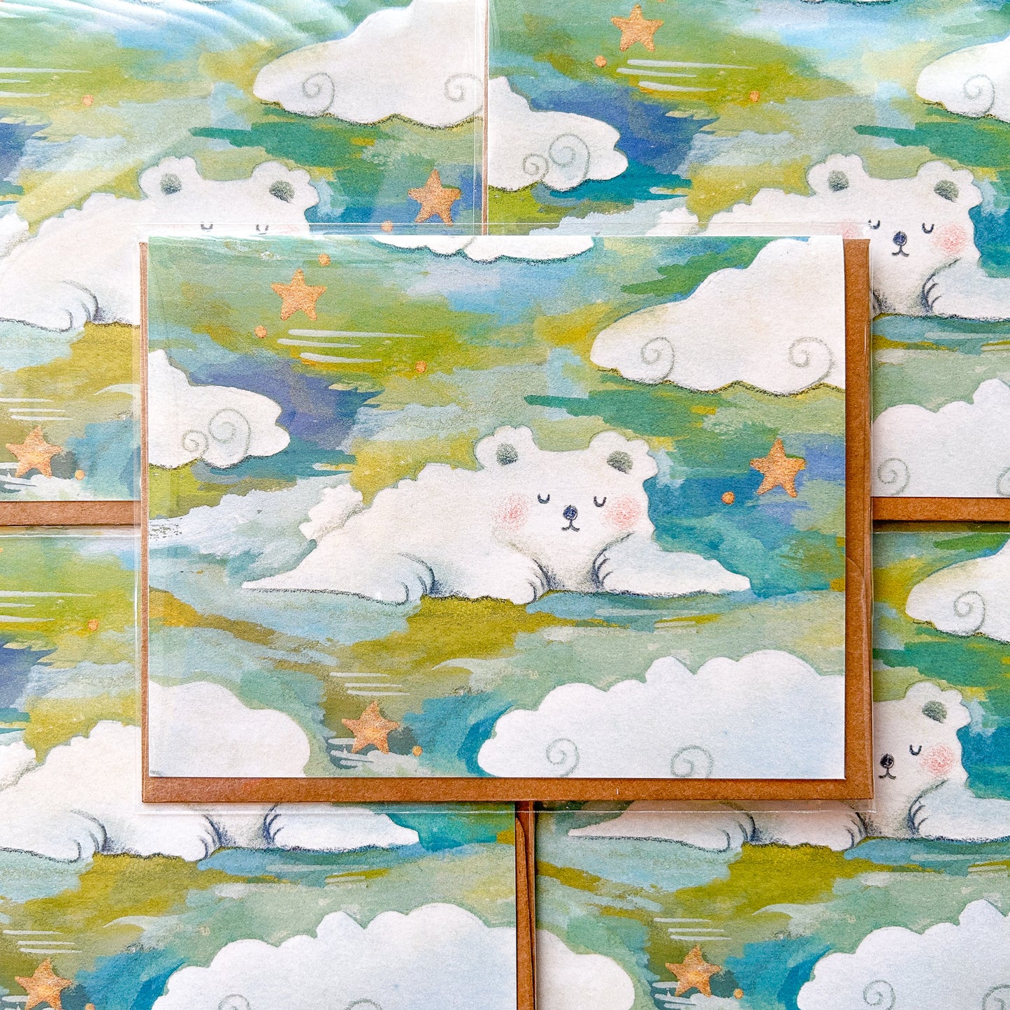 Sleepy Bear Greeting Card