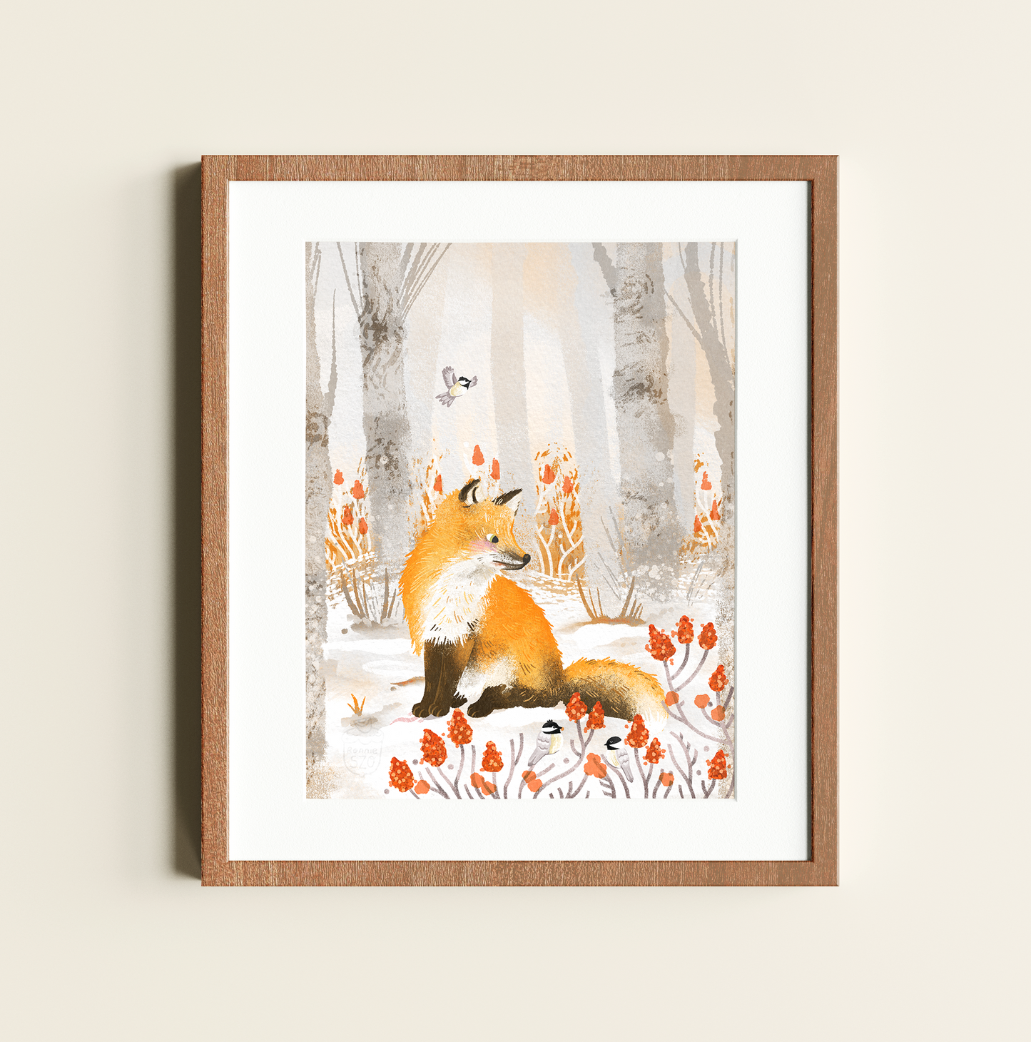 Winter Fox Print