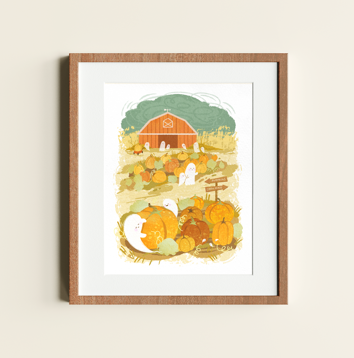 Ghost Pumpkin Patch - Art Print