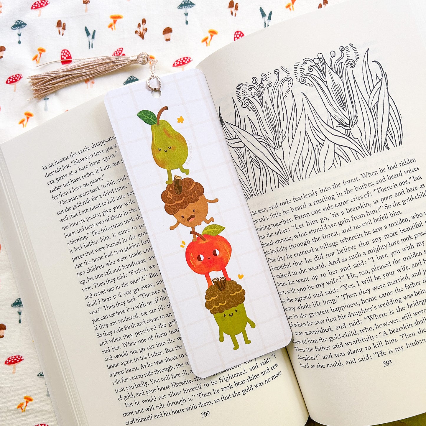 Acorns and Apples Bookmark