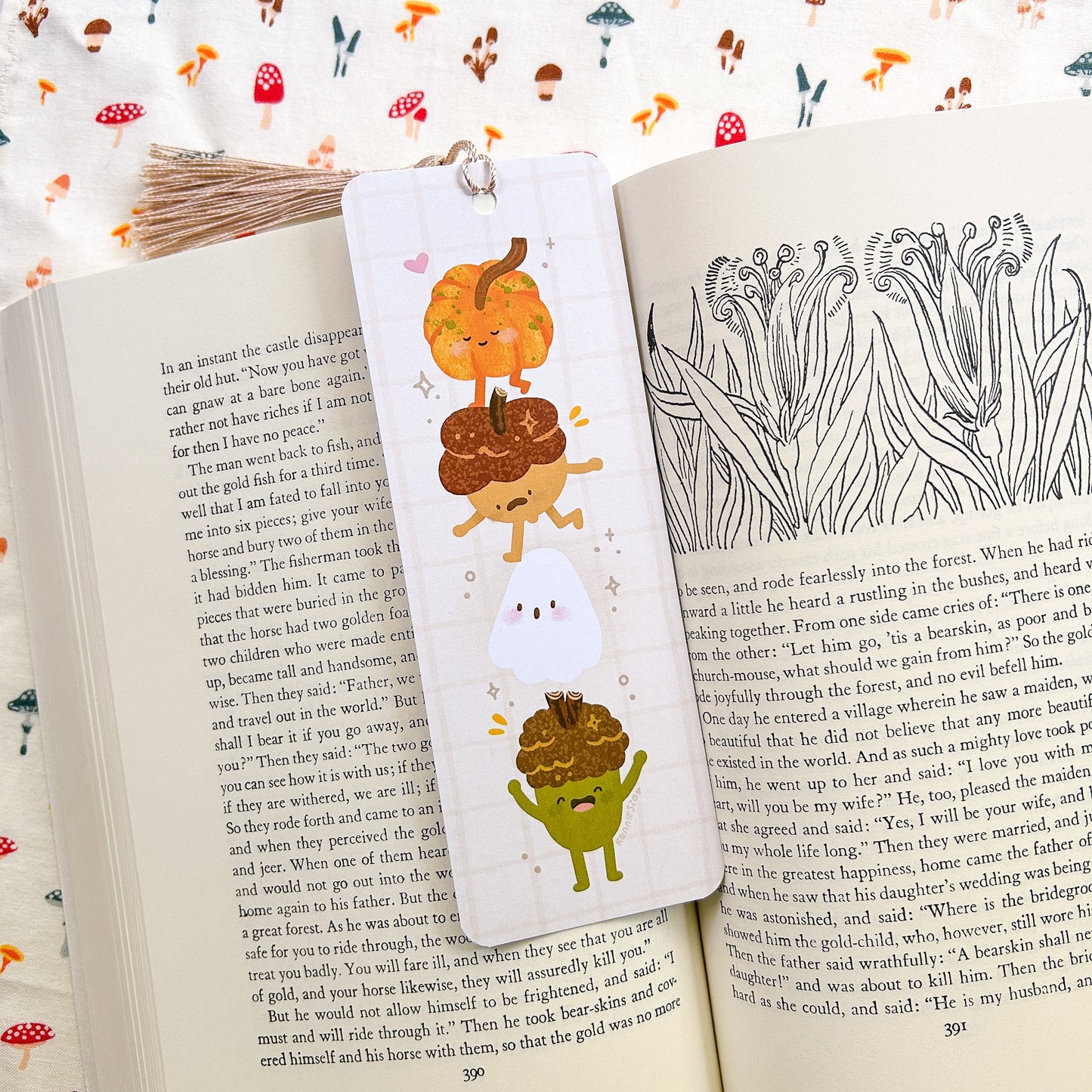 Acorns and Pumpkins Bookmark