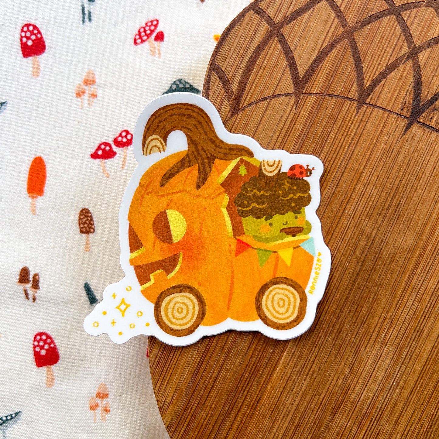 Pumpkin Acorn Car Vinyl Sticker