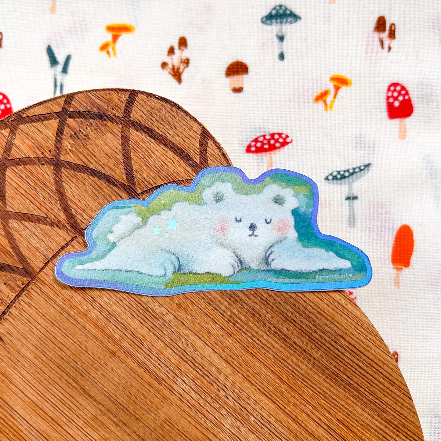 Holographic Cloud Die-Cut Sticker