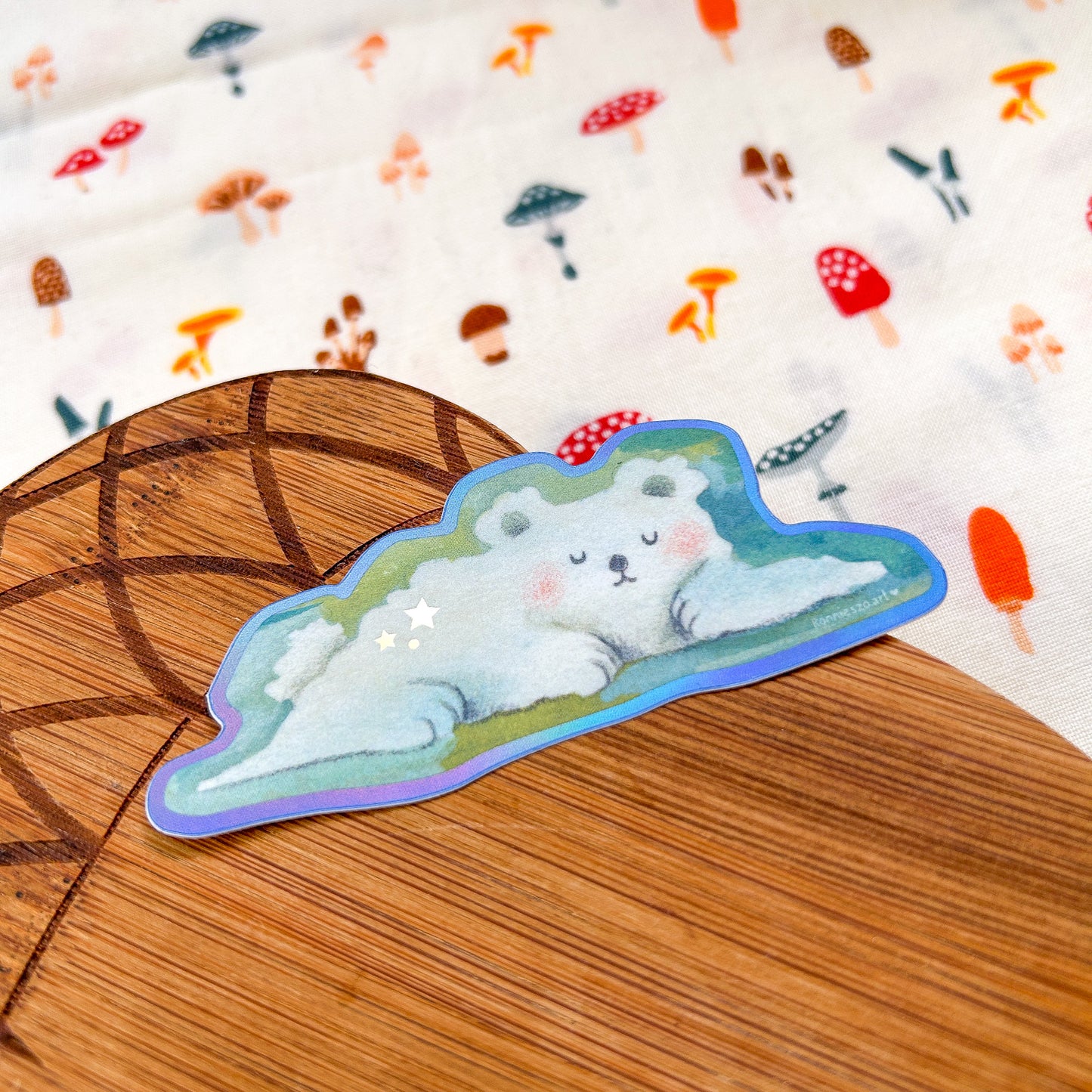 Holographic Cloud Die-Cut Sticker