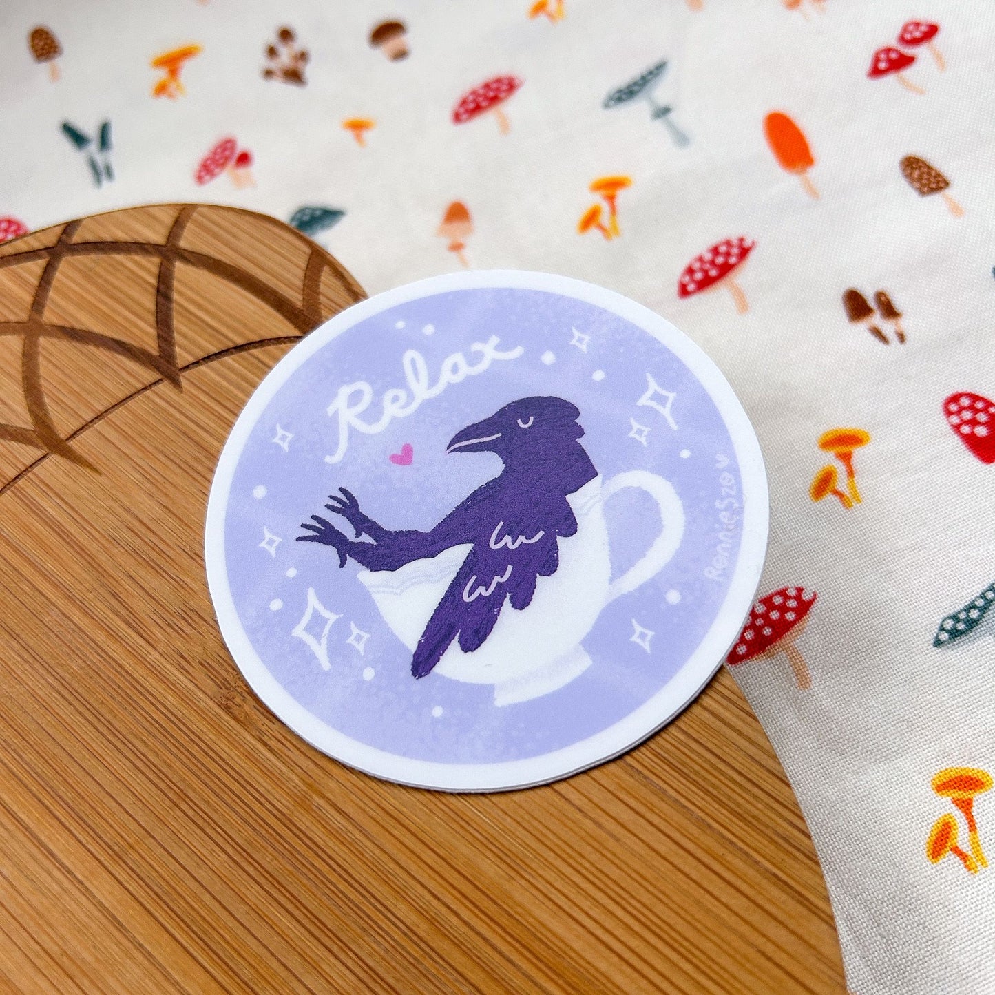Relax Crow Sticker