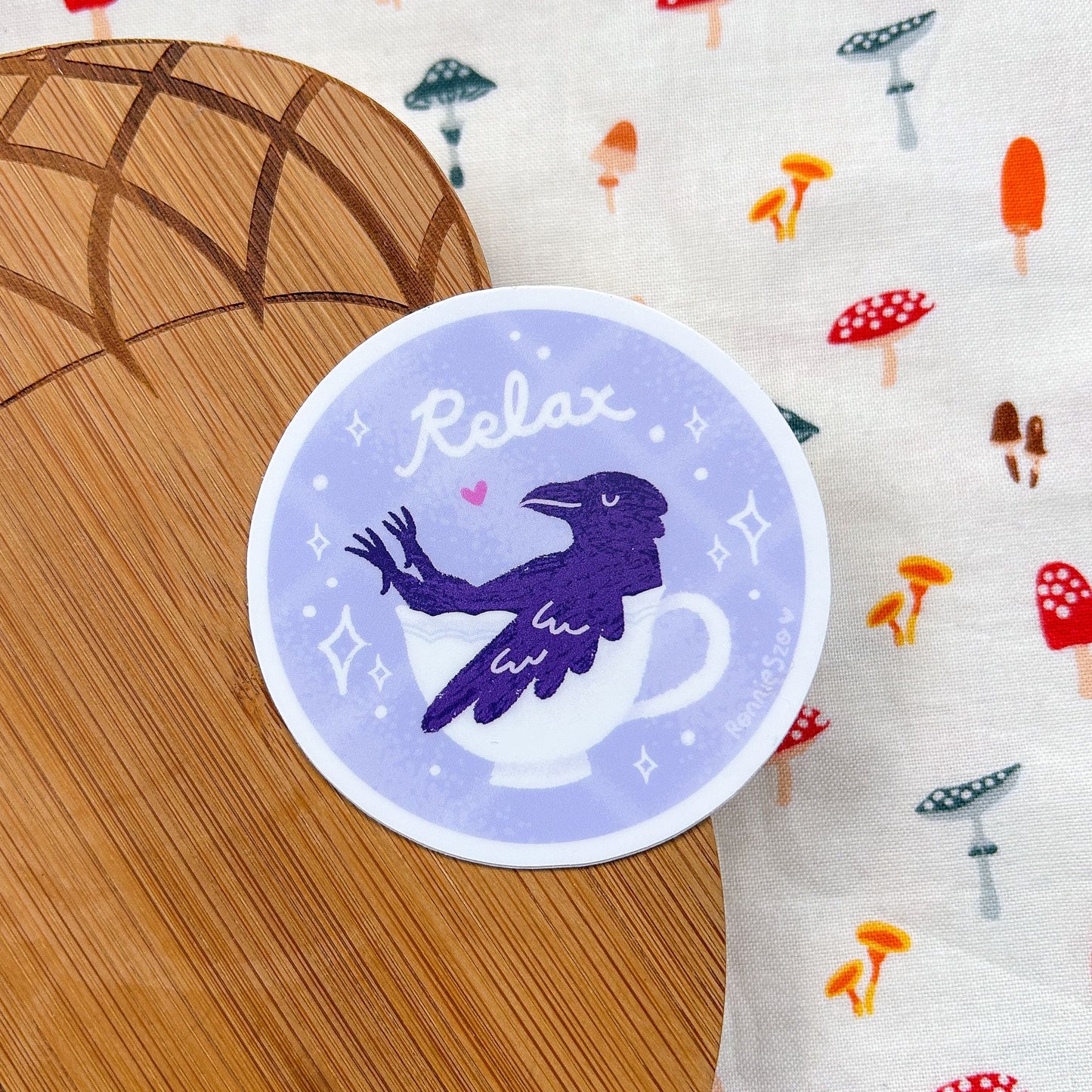 Relax Crow Sticker