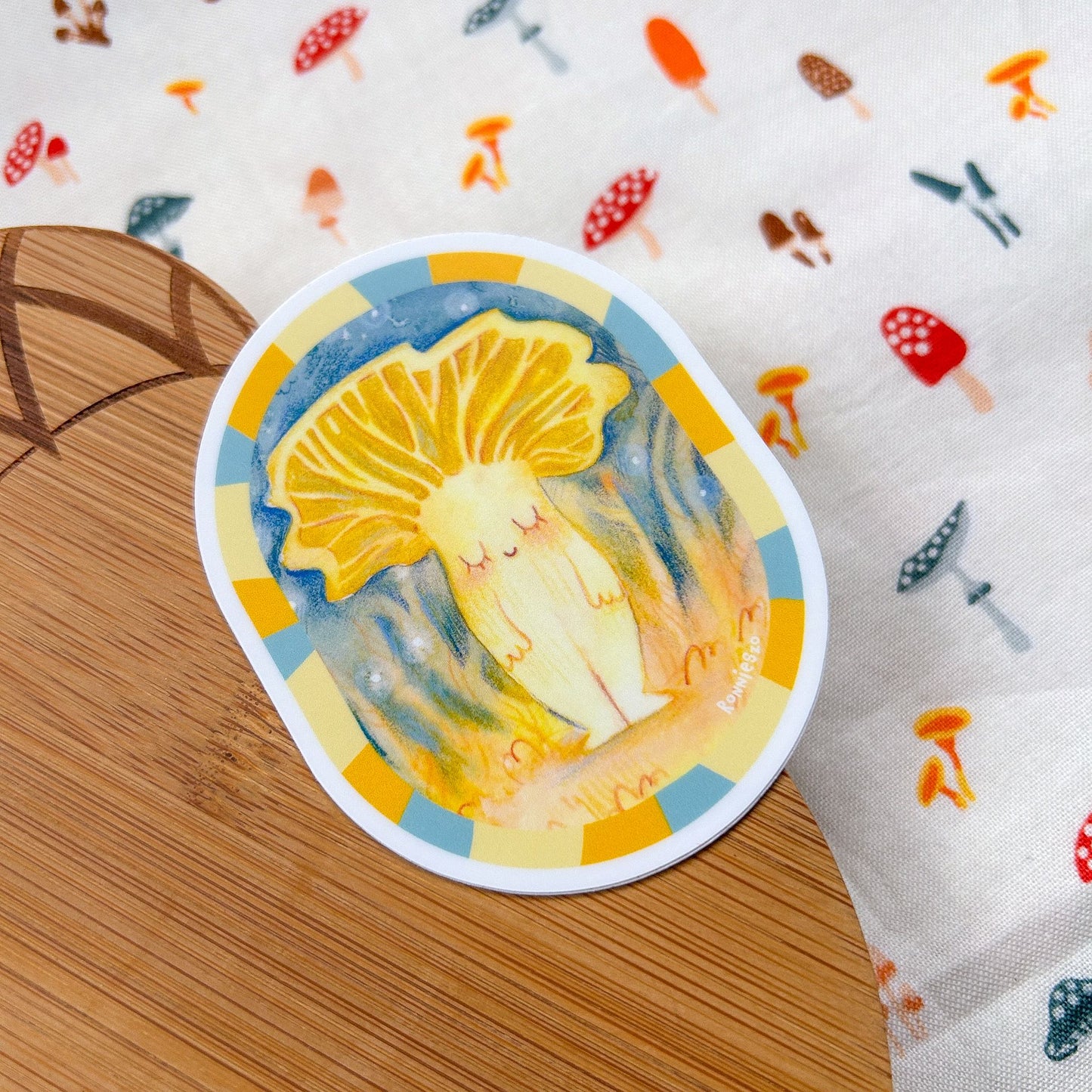 Chanterelle Mushroom Vinyl Sticker