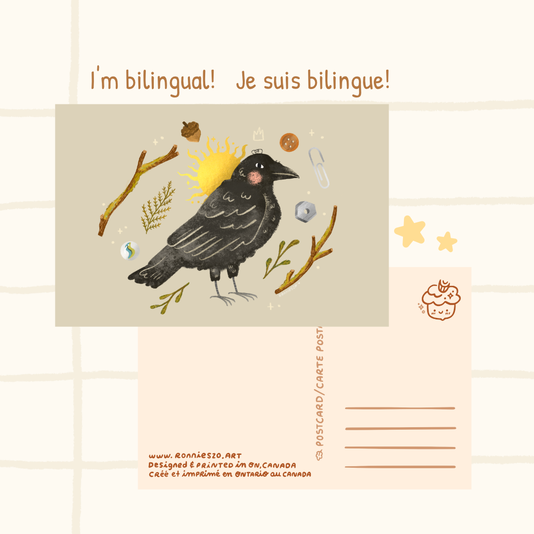 Trinket Crow - Postcard