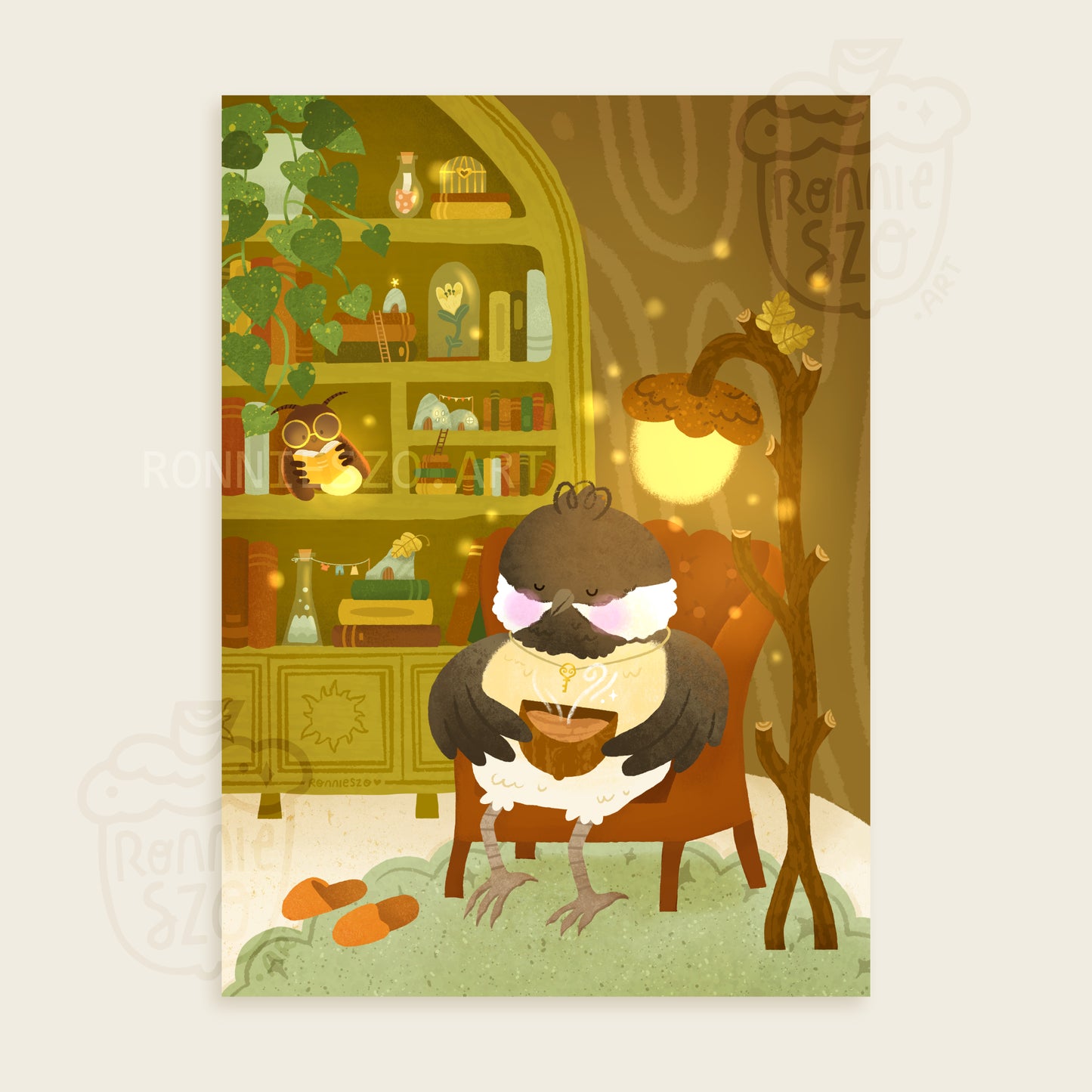 Cozy Chickadee - Art Print
