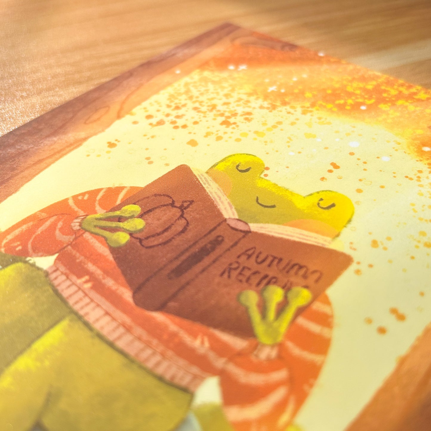 Fall Reading Frog Print