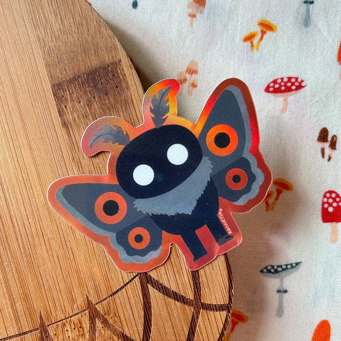 Mothman Holographic Die-Cut Sticker