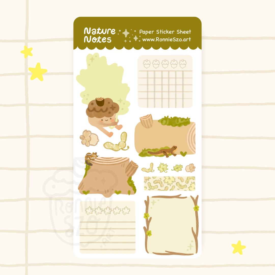 Nature Notes Sticker Sheet