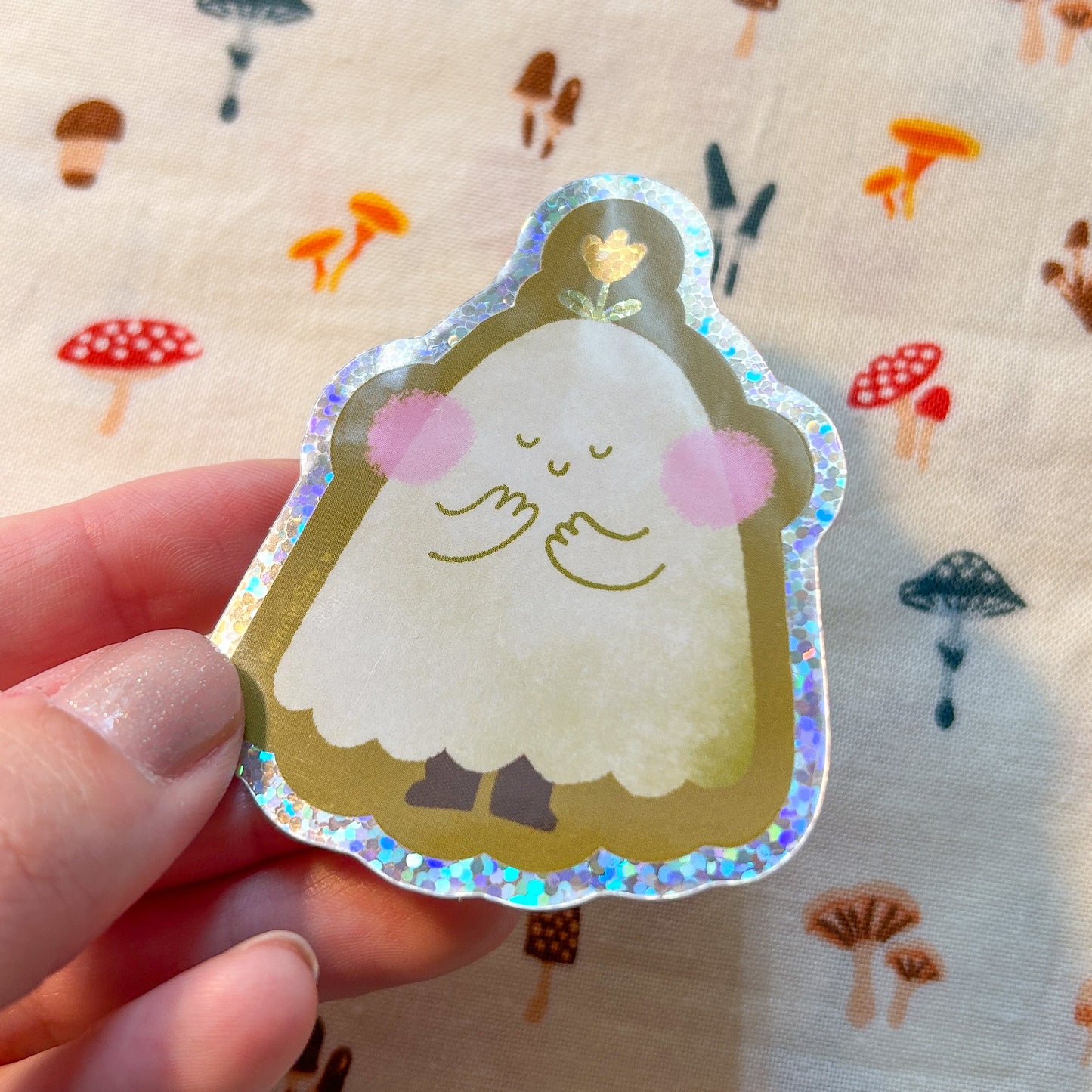 Cute Ghost Holographic Sticker