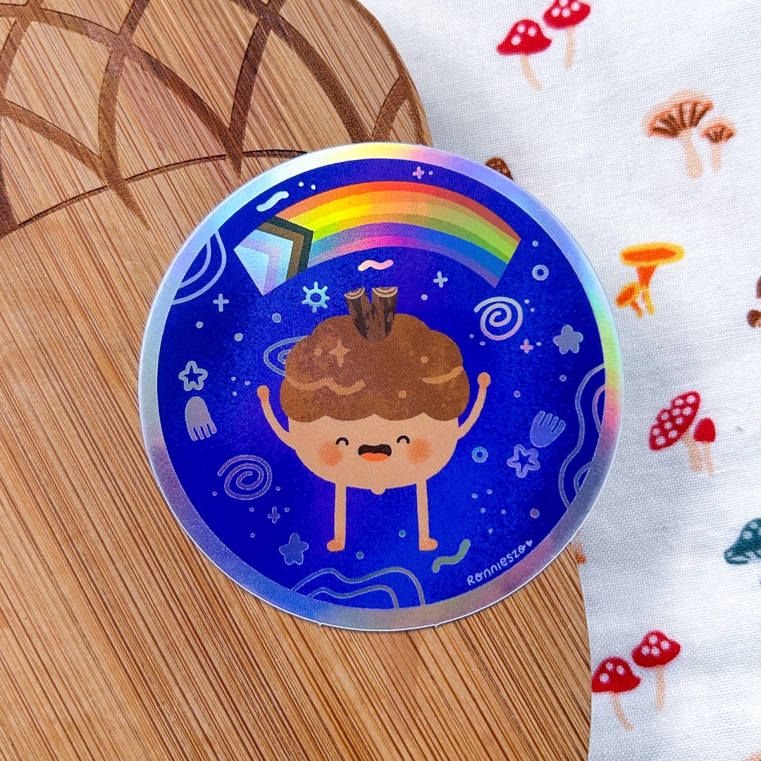 Pride Space Acorn Sticker