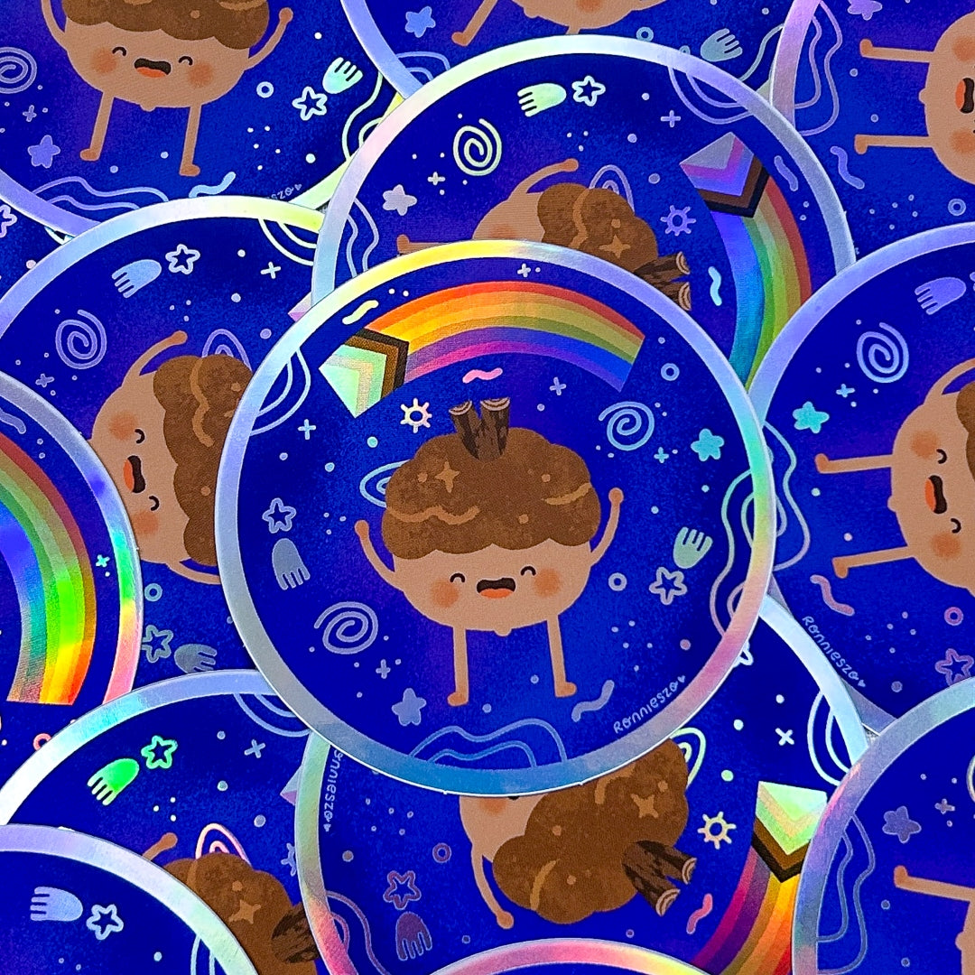 Pride Space Acorn Sticker