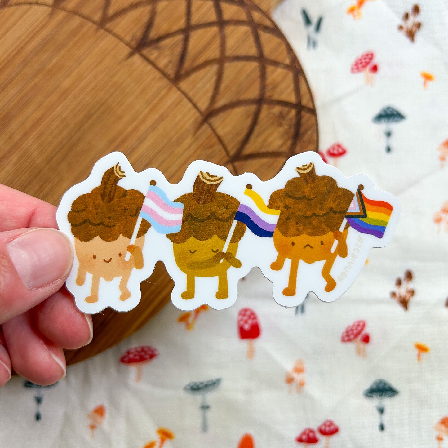 Acorn Pride March Sticker