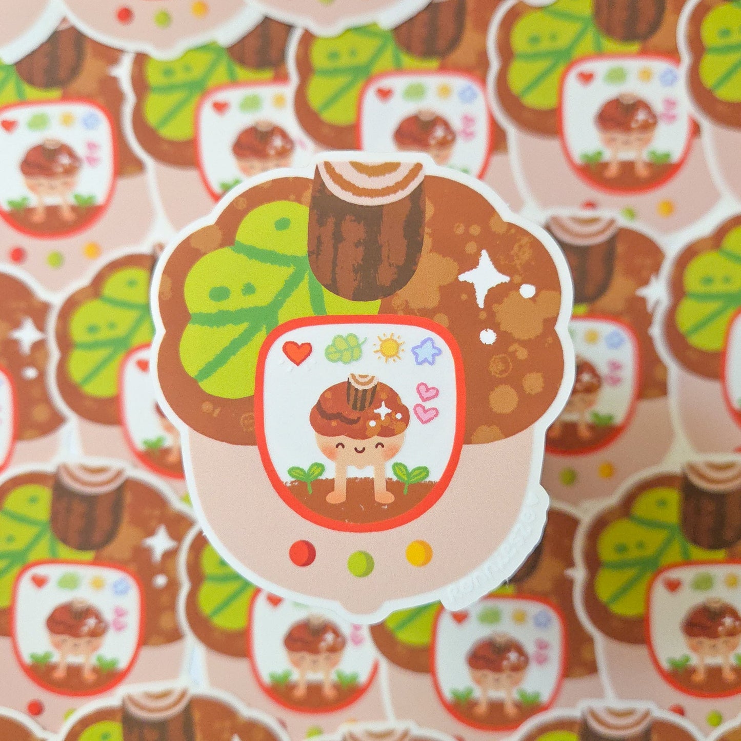 Acorn Tamagotchi Clear Sticker