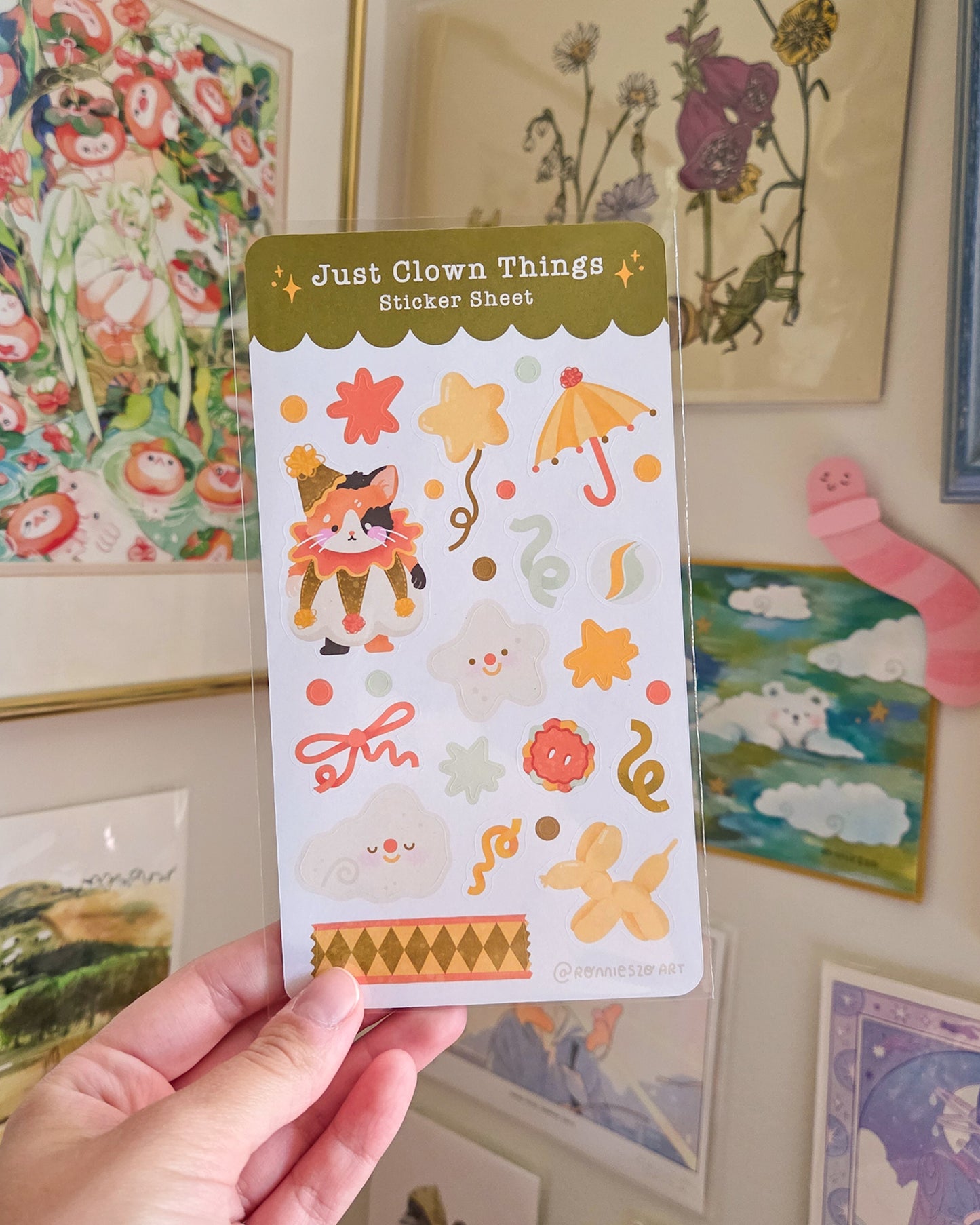 Just Clown Things - Paper Sticker Sheet