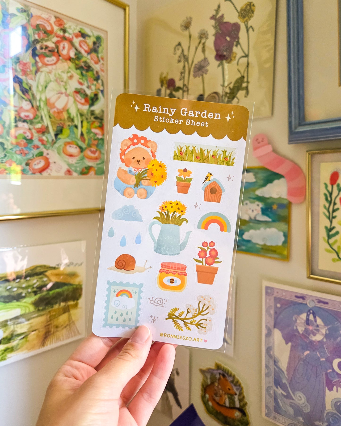 Rainy Garden - Paper Sticker Sheet