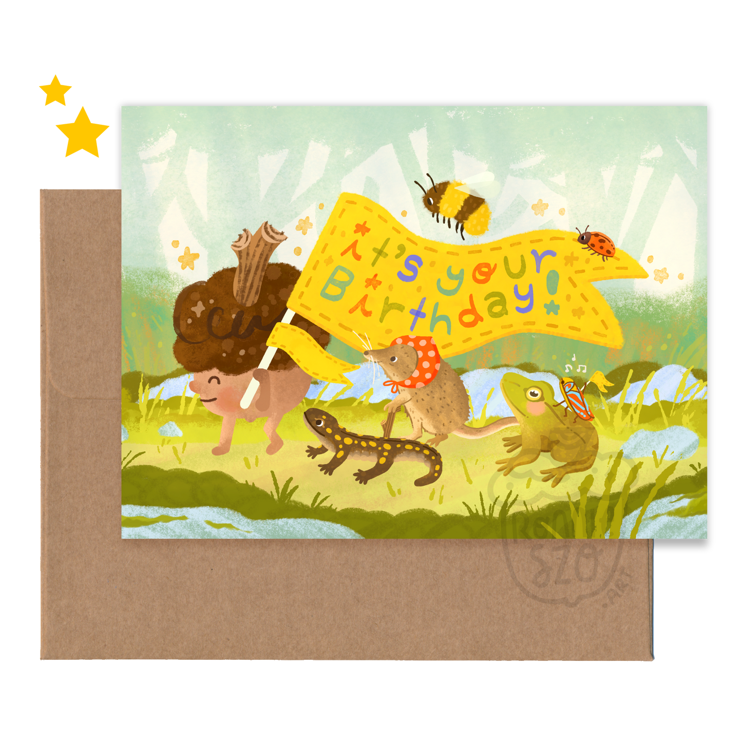 It's Your Birthday Critter March Card