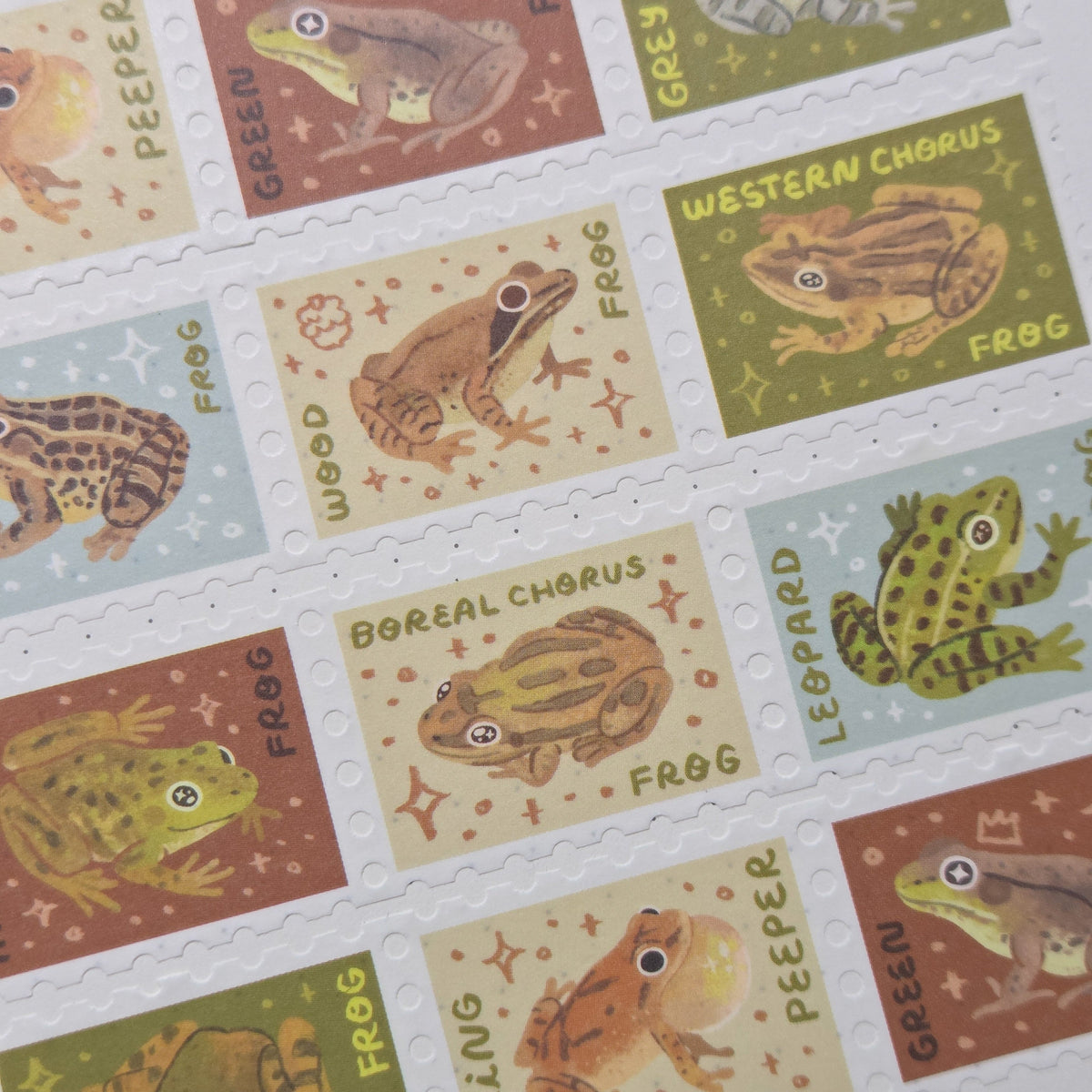 10 Frogs Stamp Washi Tape