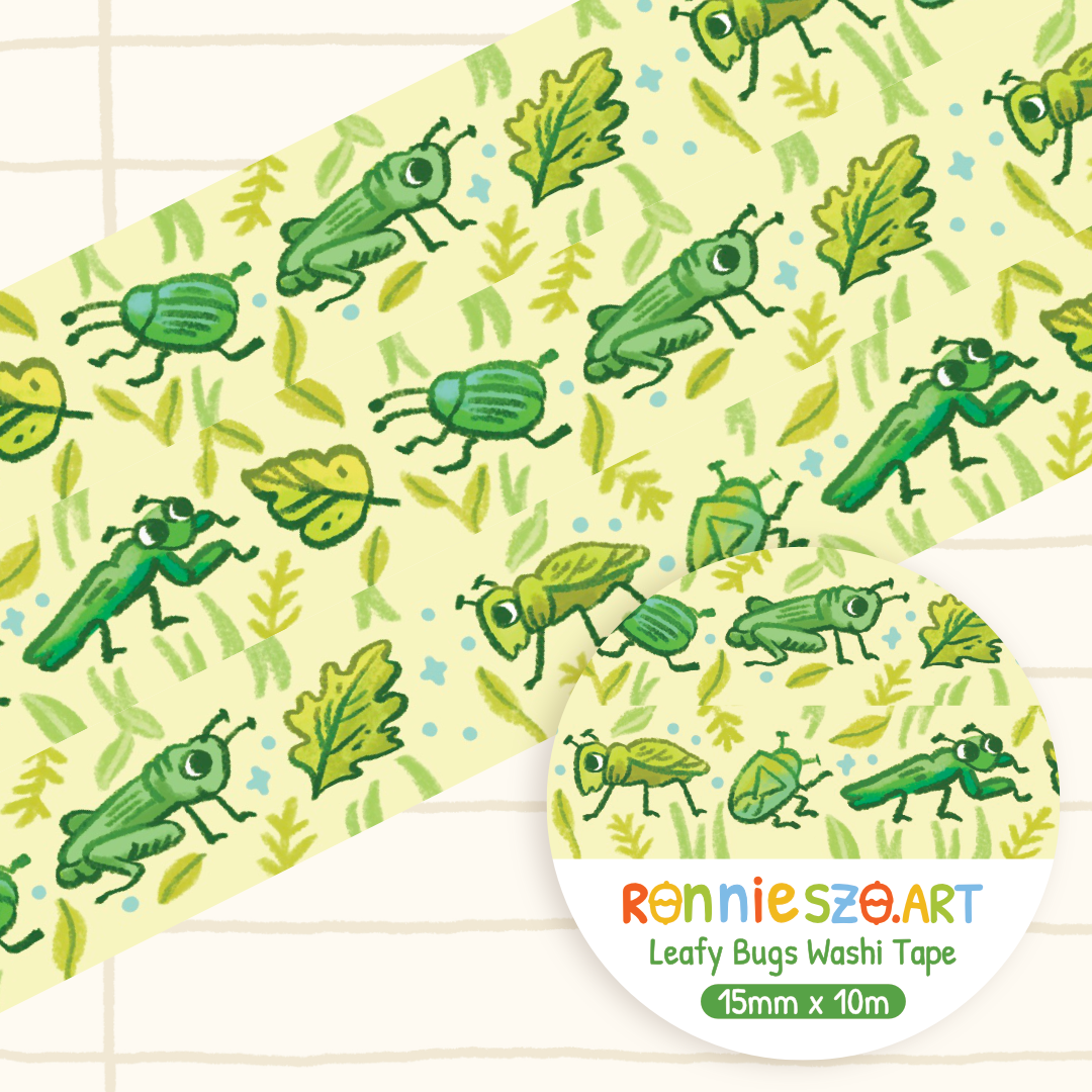 Leafy Bugs Washi Tape