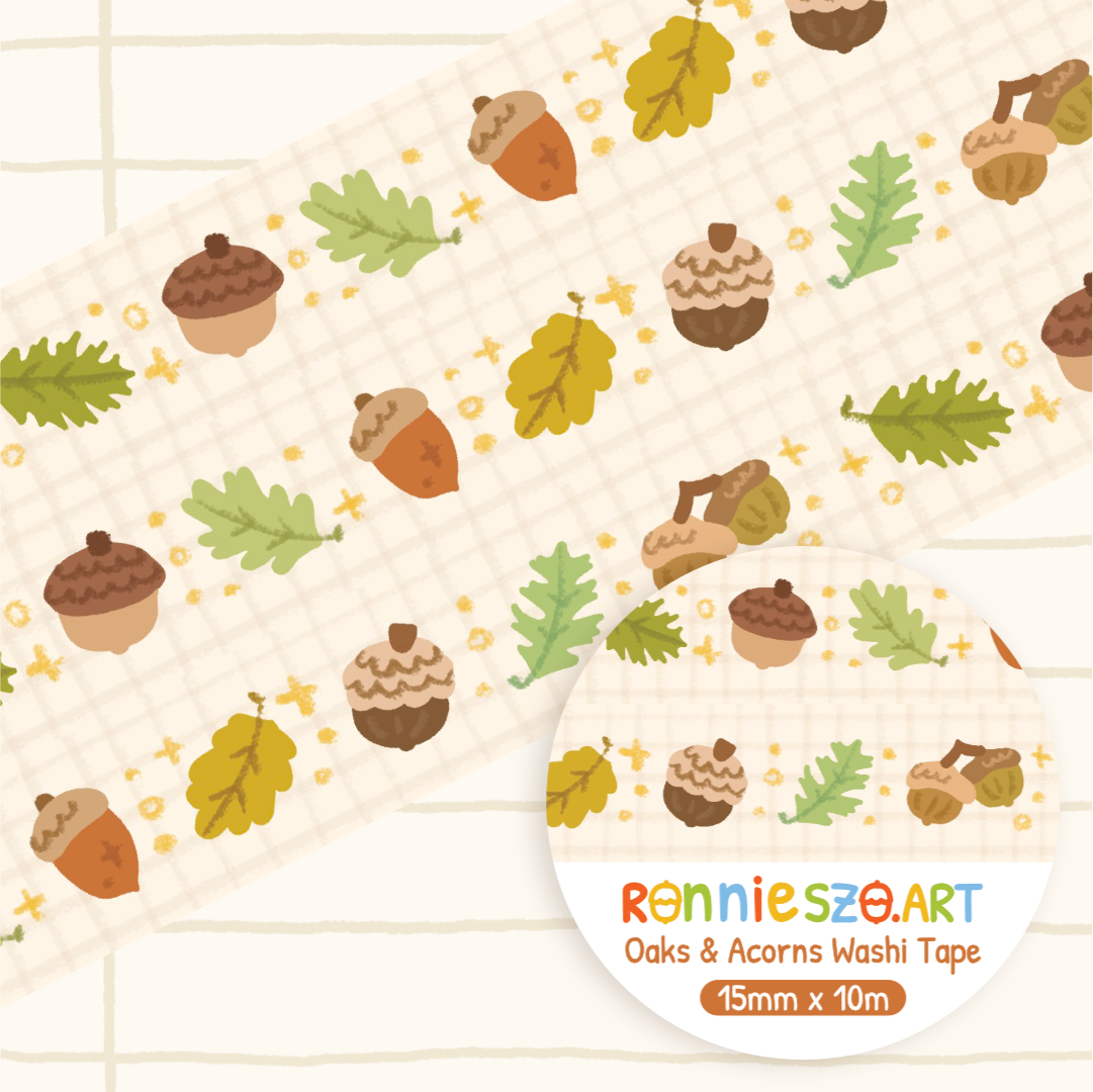 Oaks and Acorns Washi Tape