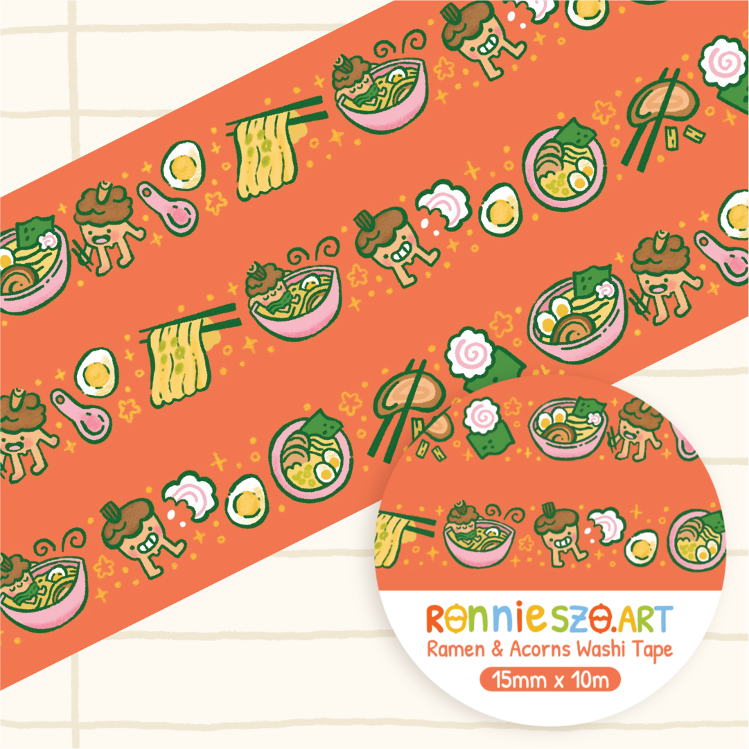 Ramen Acorns Washi Tape