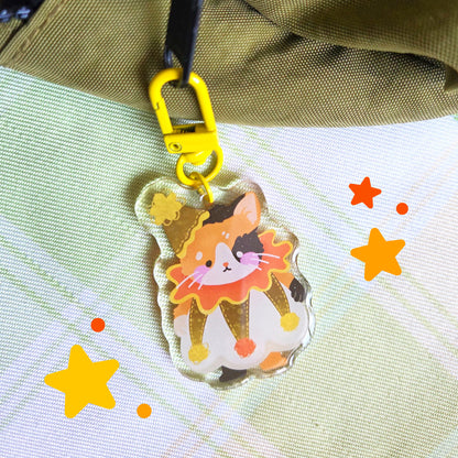 Calico Kitty Clown Charm