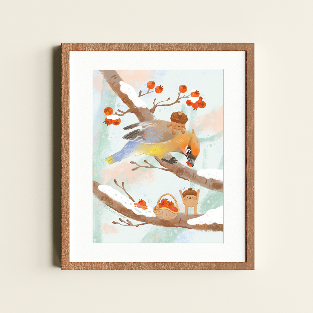 Cedar Waxwing - 8x10 Art Print
