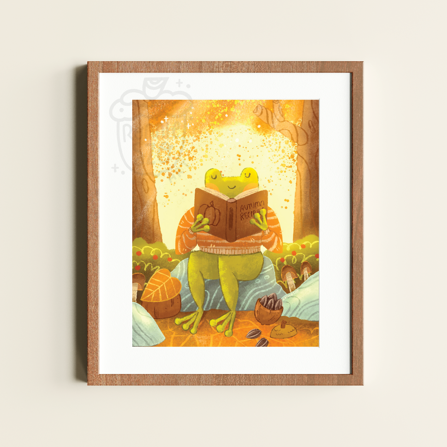 Fall Frog - 8x10 Print