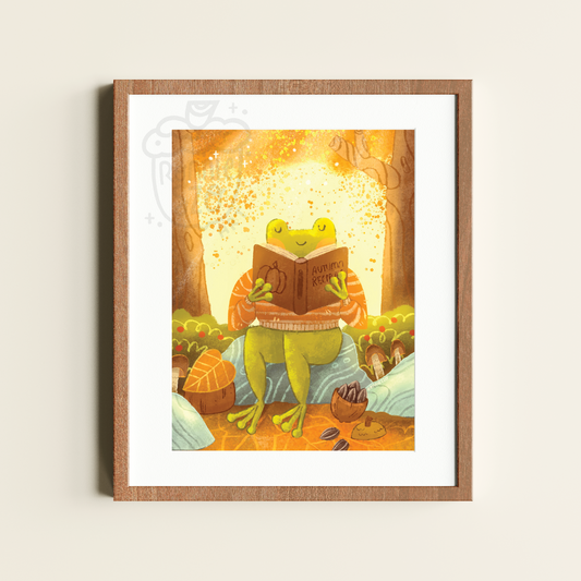 Fall Frog - 8x10 Print