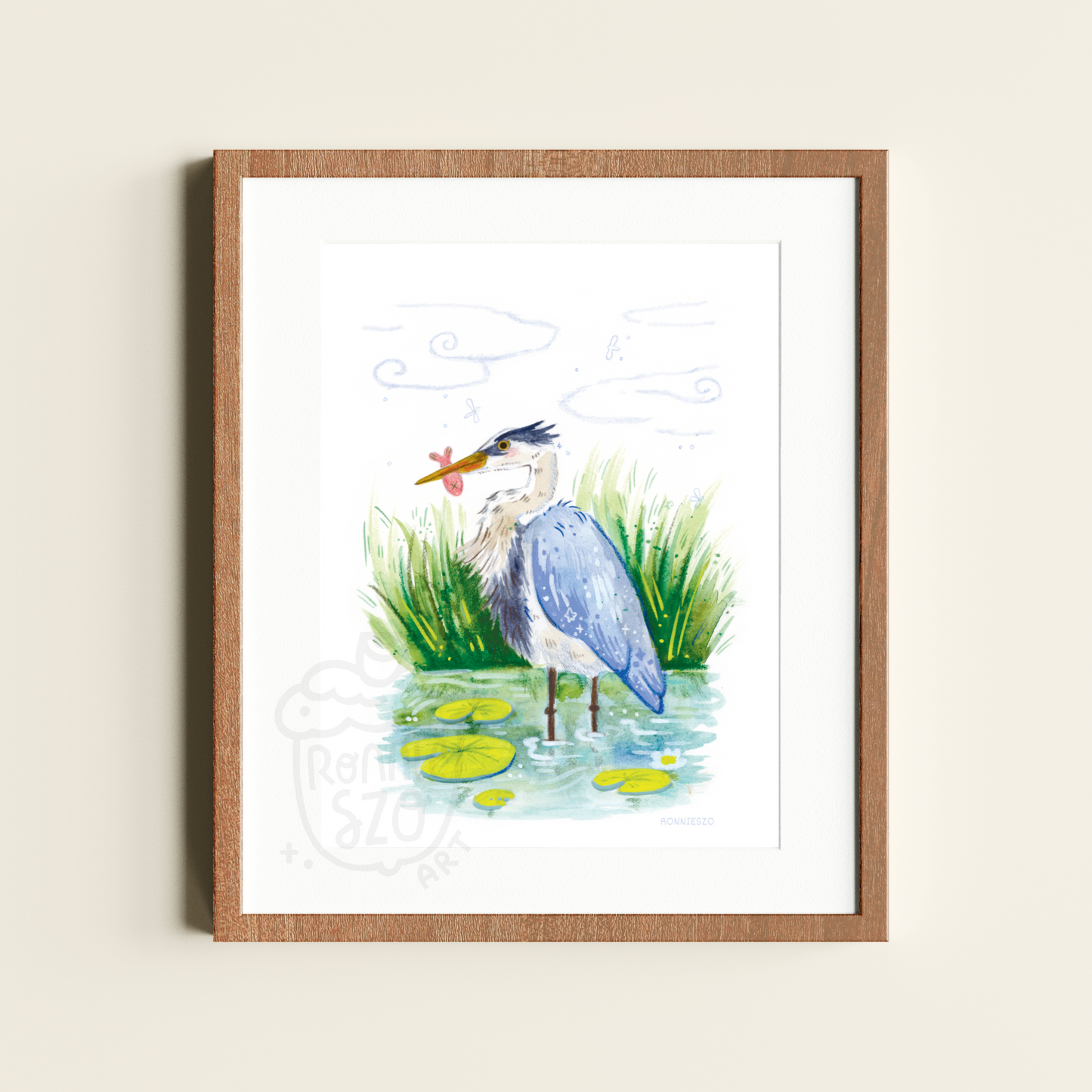 Blue Heron - 8x10 Print