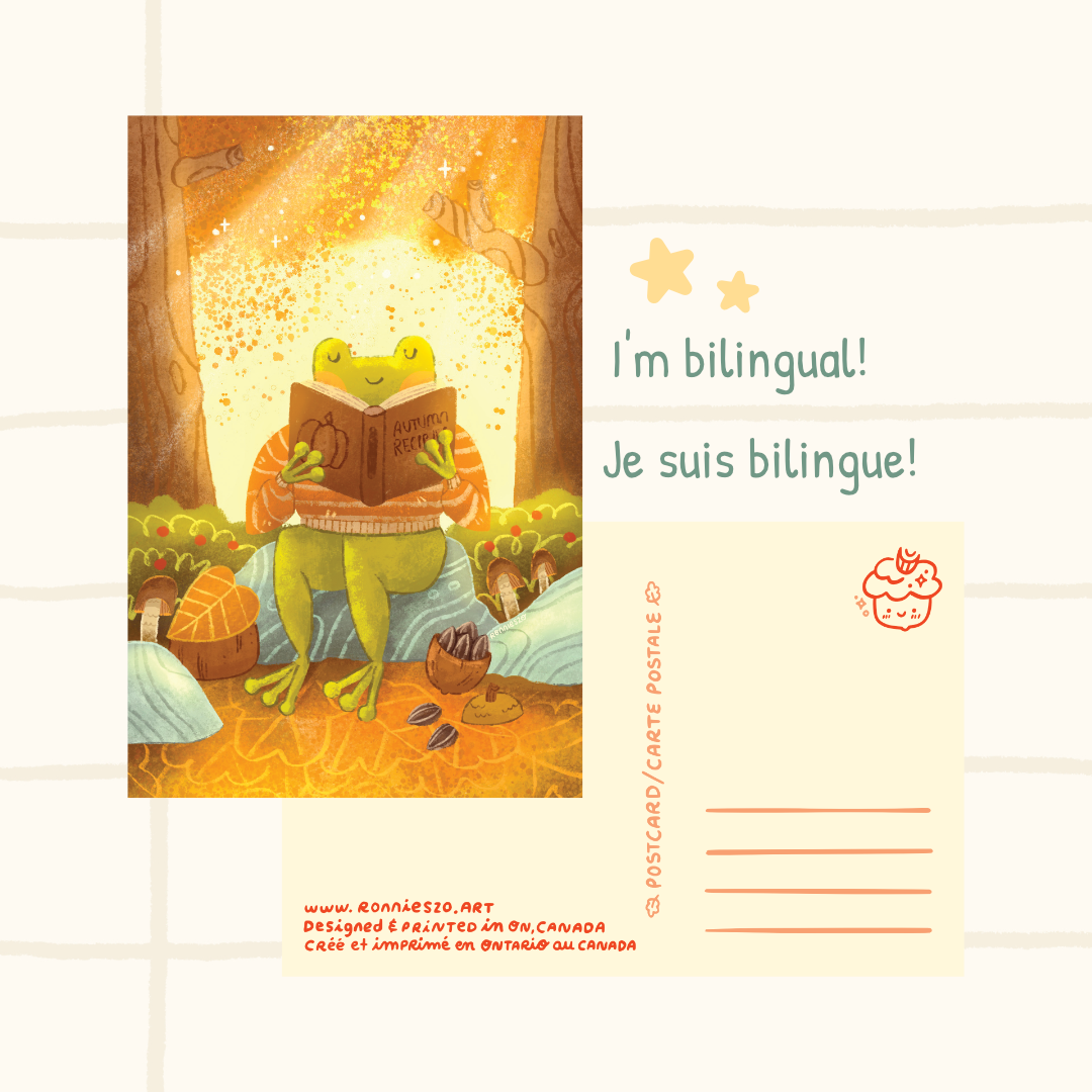 Fall Frog- Postcard