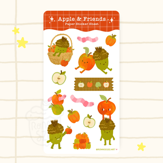 Apple & Friends Sticker Sheet