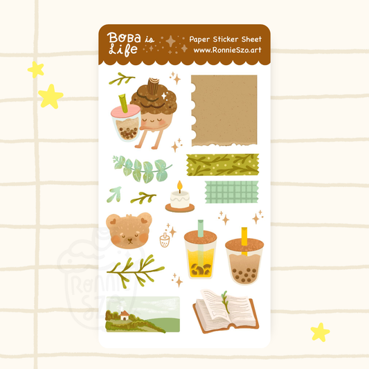 Boba is Life - Paper Sticker Sheet