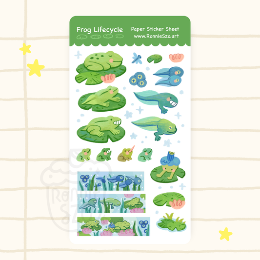Frog Life Sticker Sheet