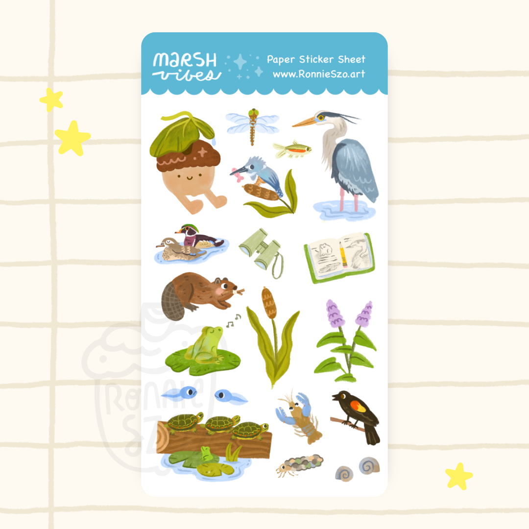 Marsh Vibes Sticker Sheet