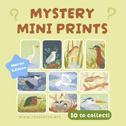 Mystery Mini Prints: HERONS