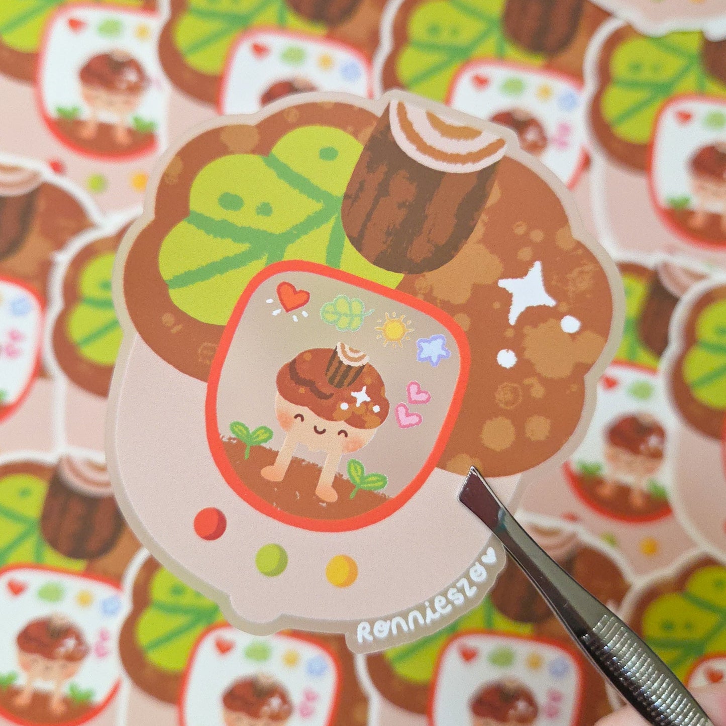 Acorn Tamagotchi Clear Sticker