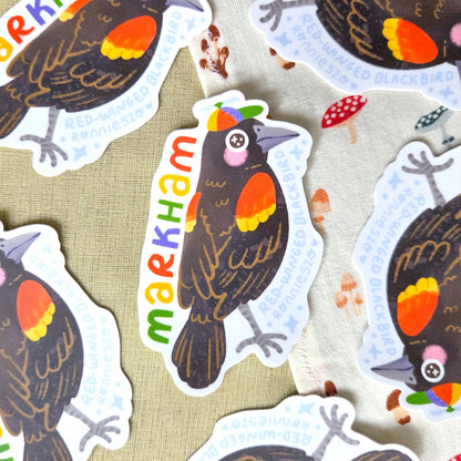 Markham Red-Wing Black Bird Sticker