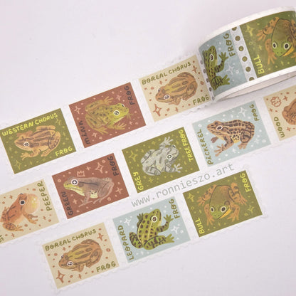 10 Frogs Stamp Washi Tape