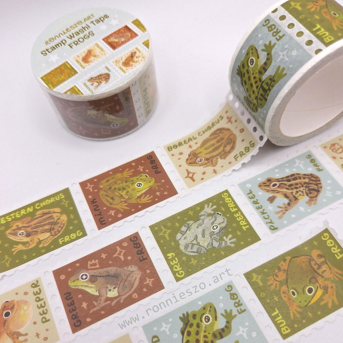 10 Frogs Stamp Washi Tape