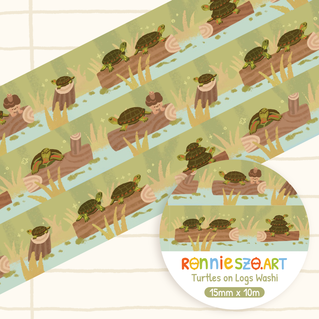 Painted Turtles Washi Tape