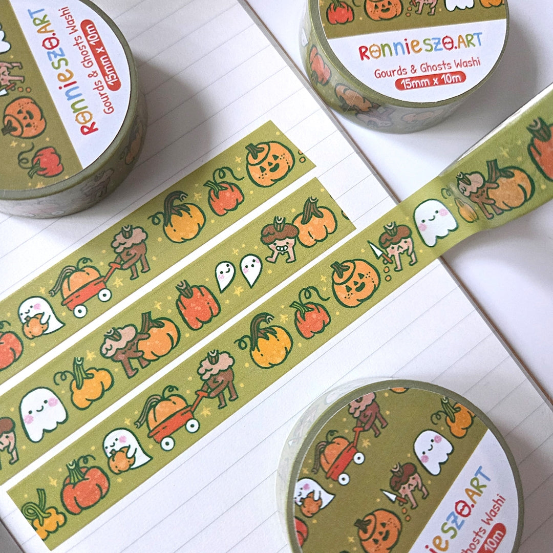 Gourds, Ghosts and Acorns- Washi Tape