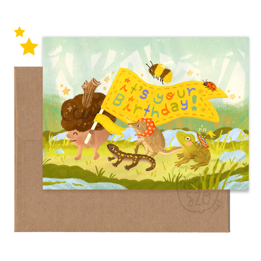 It's Your Birthday Critter March Card